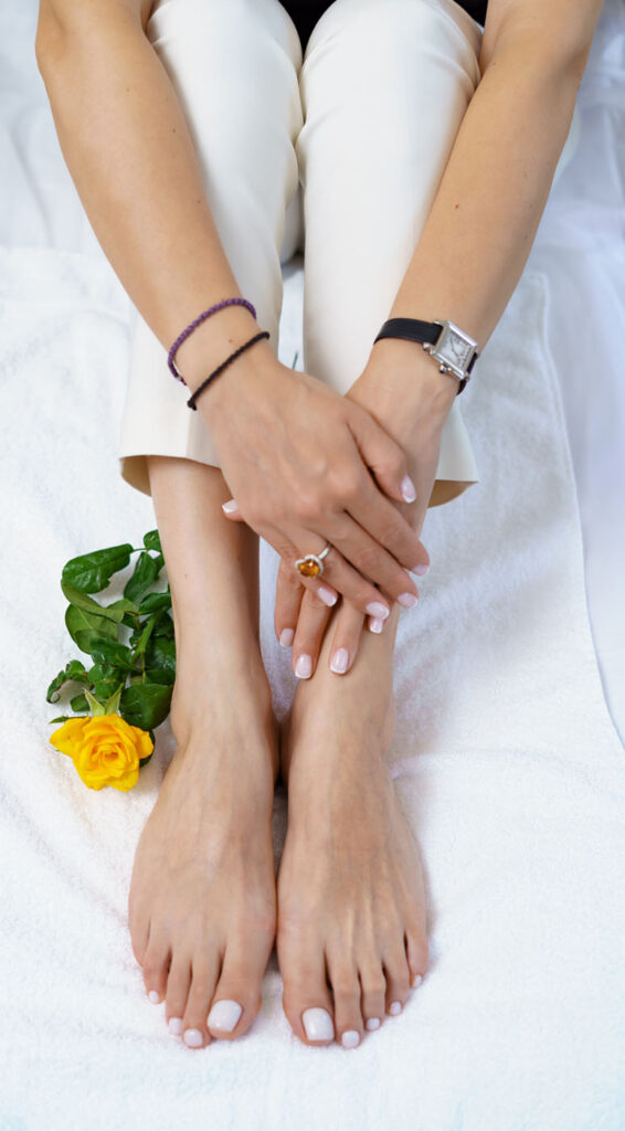 manicure and pedicure of hands and foot